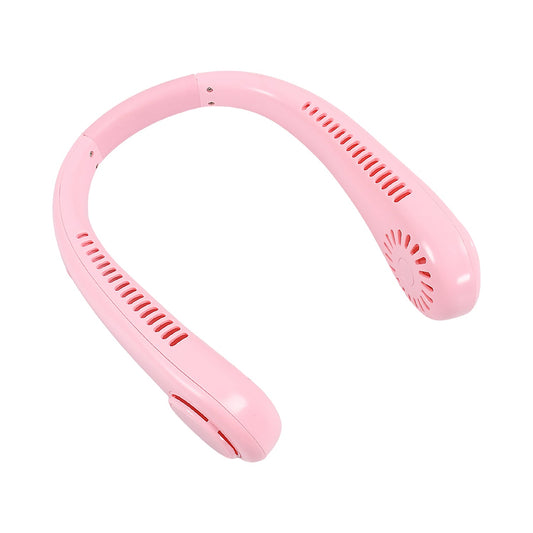 0616 Portable Neck Fan Holiday Hands Free Bladeless Neck Fan 360 Cooling Hanging Fan Usb Rechargeable Personal Neck Fan Wearable Neck Fan Suitable For Traveling - click & collect