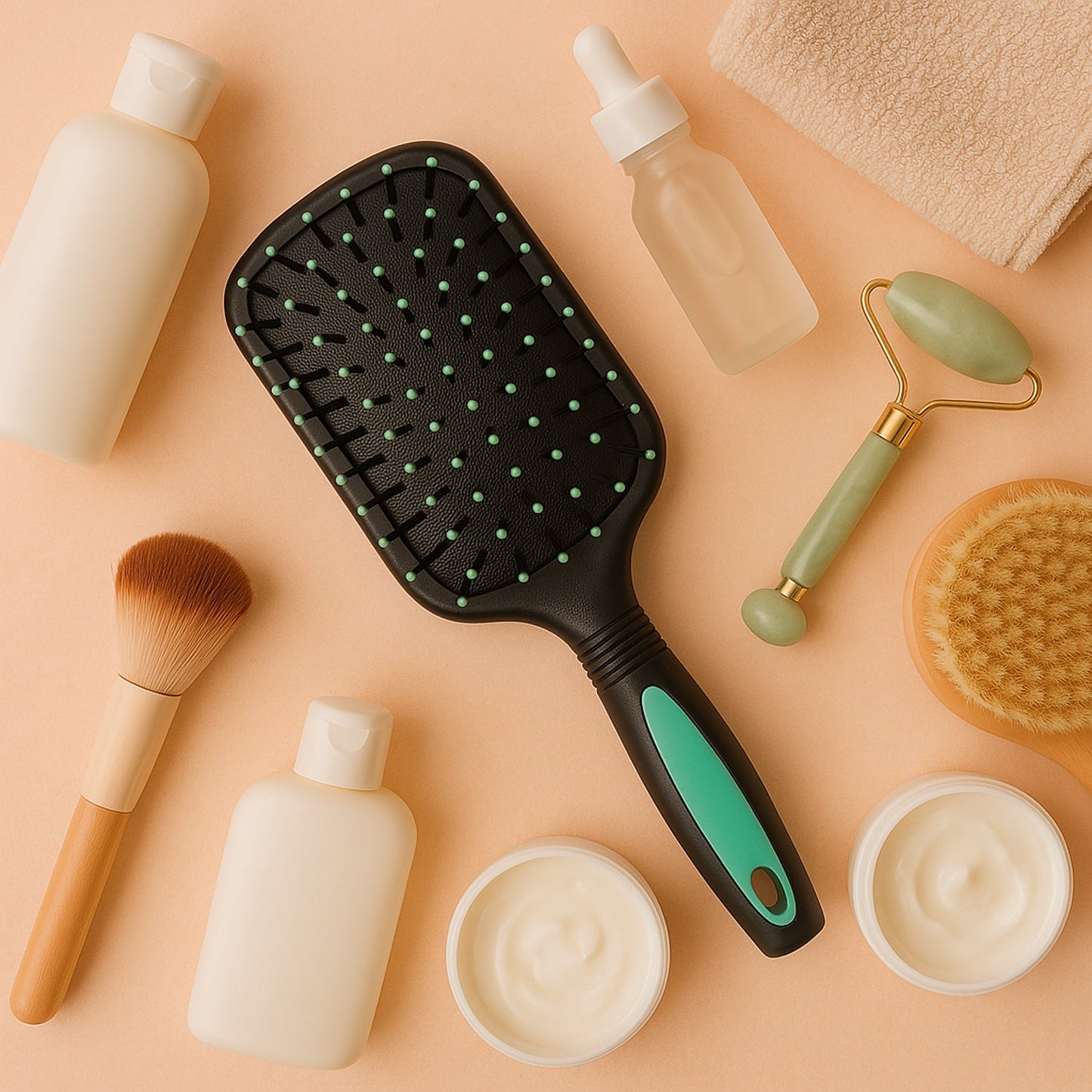 2 - in - 1 Hair Comb Brush With Mirror - click & collect