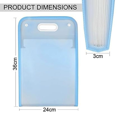 3 Layer A4 Paper File Folder – Multi-Layer Expanding Document Organizer, Portable Student & Office Storage Bag – Multicolour Vertical File Folder