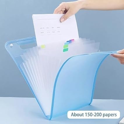 3 Layer A4 Paper File Folder – Multi-Layer Expanding Document Organizer, Portable Student & Office Storage Bag – Multicolour Vertical File Folder