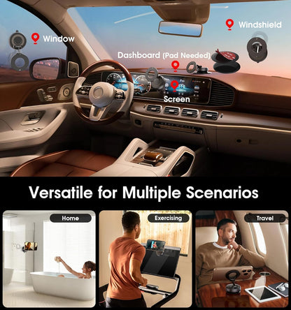 360° Vacuum Suction Cup Mount for Car, Gym, Mirror, Shower