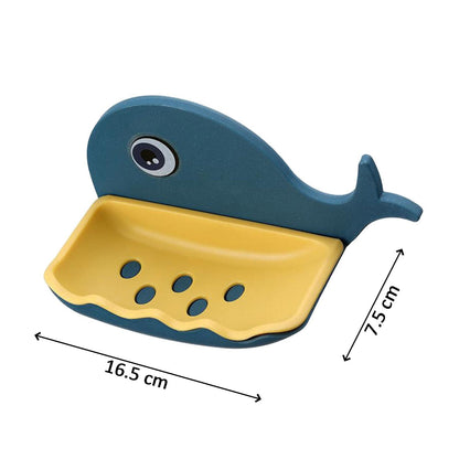 4044 Fish Shape Double Layer Adhesive Waterproof Wall Mounted Soap Bar Holder Stand Rack For Bathroom Shower Wall Kitchen - click & collect