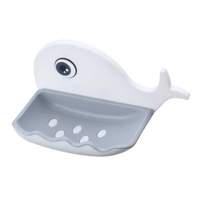 4044 Fish Shape Double Layer Adhesive Waterproof Wall Mounted Soap Bar Holder Stand Rack For Bathroom Shower Wall Kitchen - click & collect