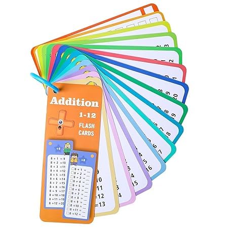 Addition Flash Cards 1–12 for Kids – 15 Educational Math Flashcards for Ages 4–8, Learning Cards for 1st, 2nd, 3rd Grade, Preschool & Home Schooling Use