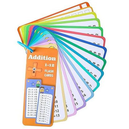 Addition Flash Cards 1–12 for Kids – 15 Educational Math Flashcards for Ages 4–8, Learning Cards for 1st, 2nd, 3rd Grade, Preschool & Home Schooling Use