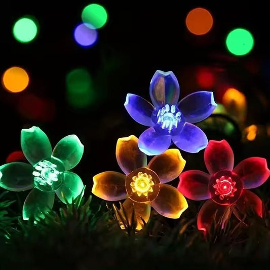 Silicone Flower String Lights - 14 LED