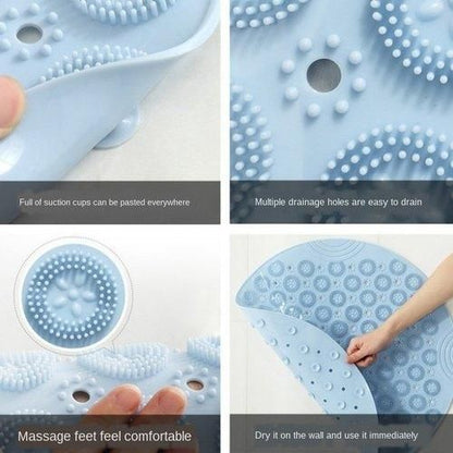 Bathroom Mat- Silicone Non Slip Round Bathroom Mat(Assorted Color)