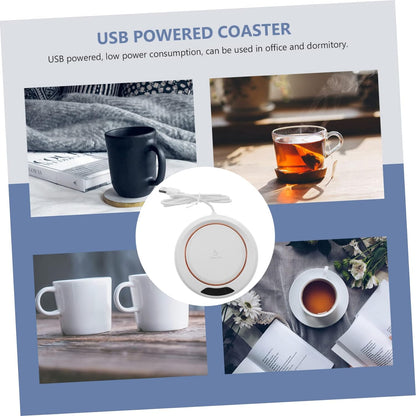 5576 Usb Warm Coaster Heated Coffee Mug Portable Office Desk Portable Cup Heater Coffee Mug Warmer Electric Cup Warmer (1 Pc) - click & collect