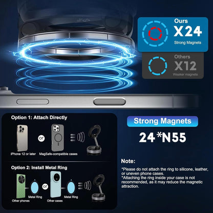 360° Vacuum Suction Cup Mount for Car, Gym, Mirror, Shower