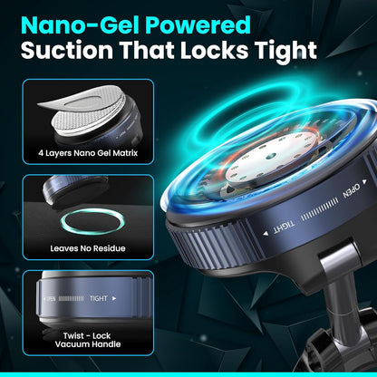 360° Vacuum Suction Cup Mount for Car, Gym, Mirror, Shower