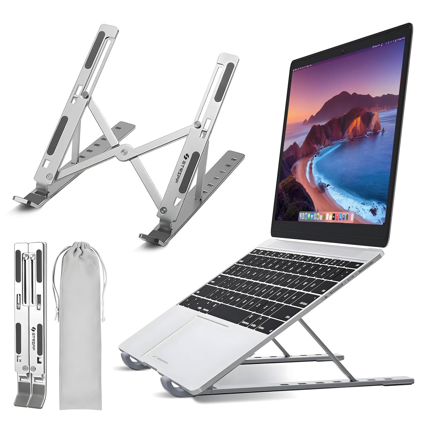 Foldable Adjustable Height Laptop Stand and Tablet Stand. for All Laptops and Tablets.