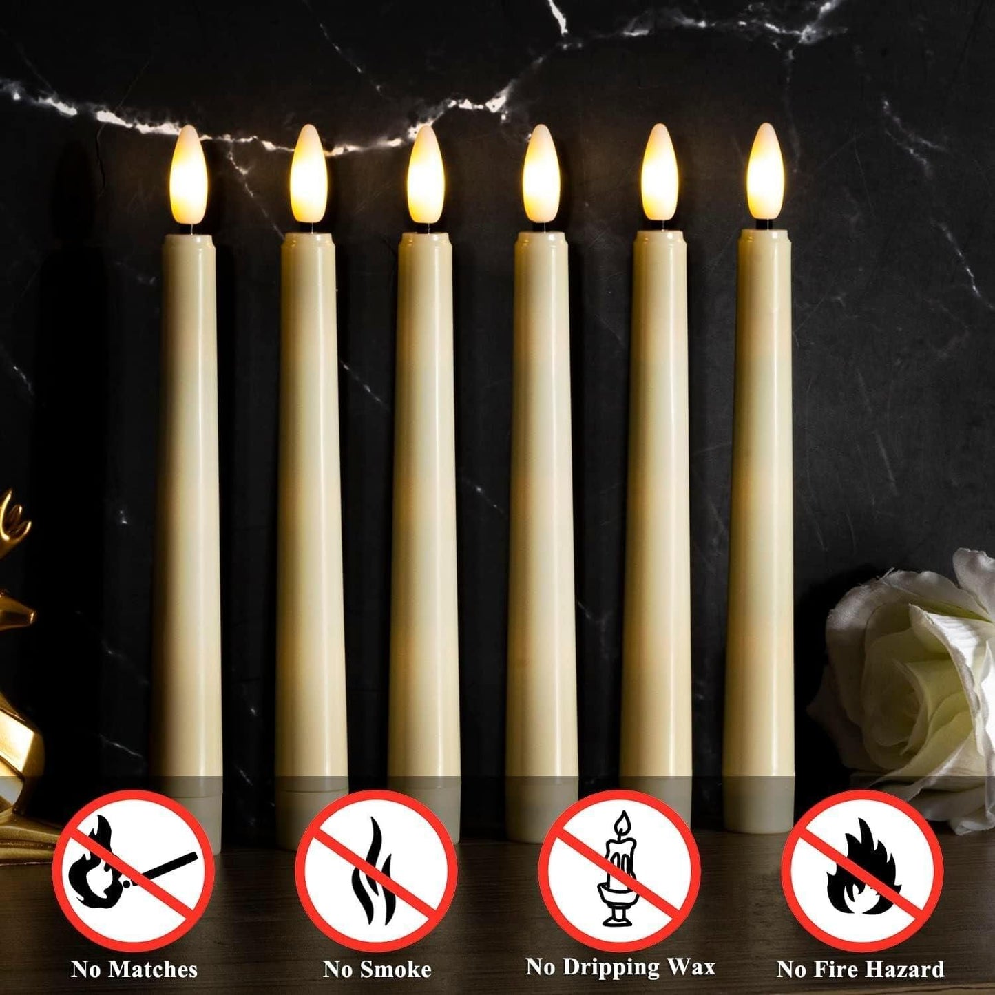 LED Candle with Remote 6pcs Set