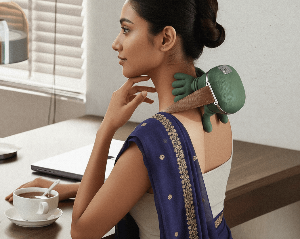 Wireless Heated Shiatsu Neck & Shoulder Massager