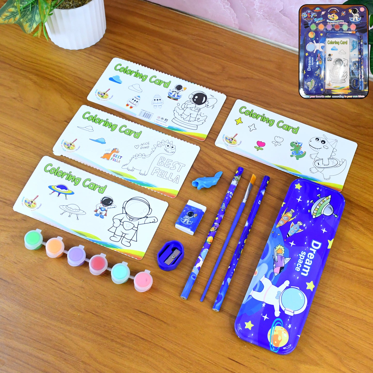 Space Theme Kids Stationery Gift (1 Set)
