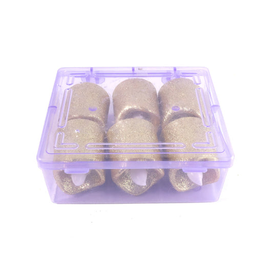 Christmas Premium Glitter Led Tealight Candles (6 Pc Set) - click & collect