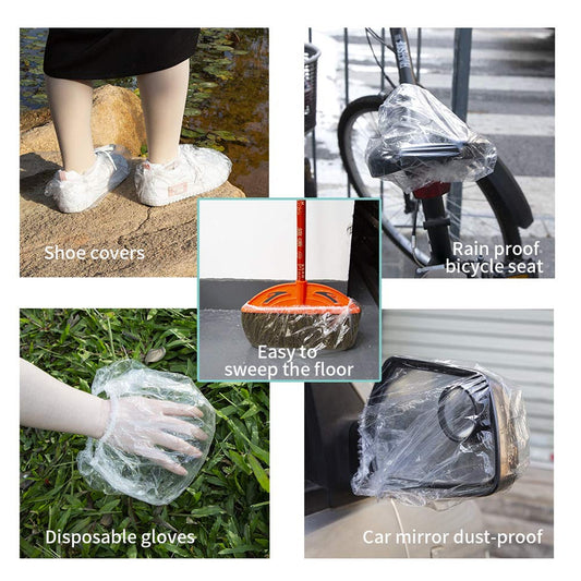 Disposable Shower Caps For Women Larger Thicker Waterproof And Individually Wrapped Plastic Elastic Hair Bath Caps For Hotel And Spa Hair Salon Home Use Portable Travel (1pc 10 Pc) - click & collect