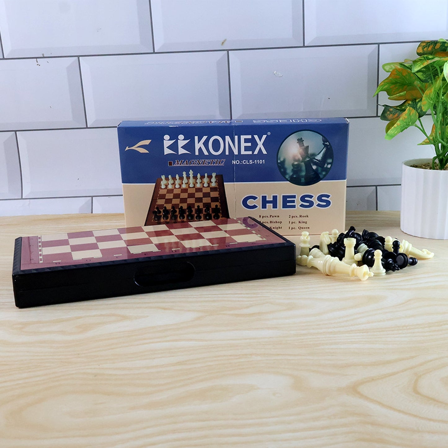 Foldable Magnetic Chess Board Game Set (24 X 24 Cm) - click & collect