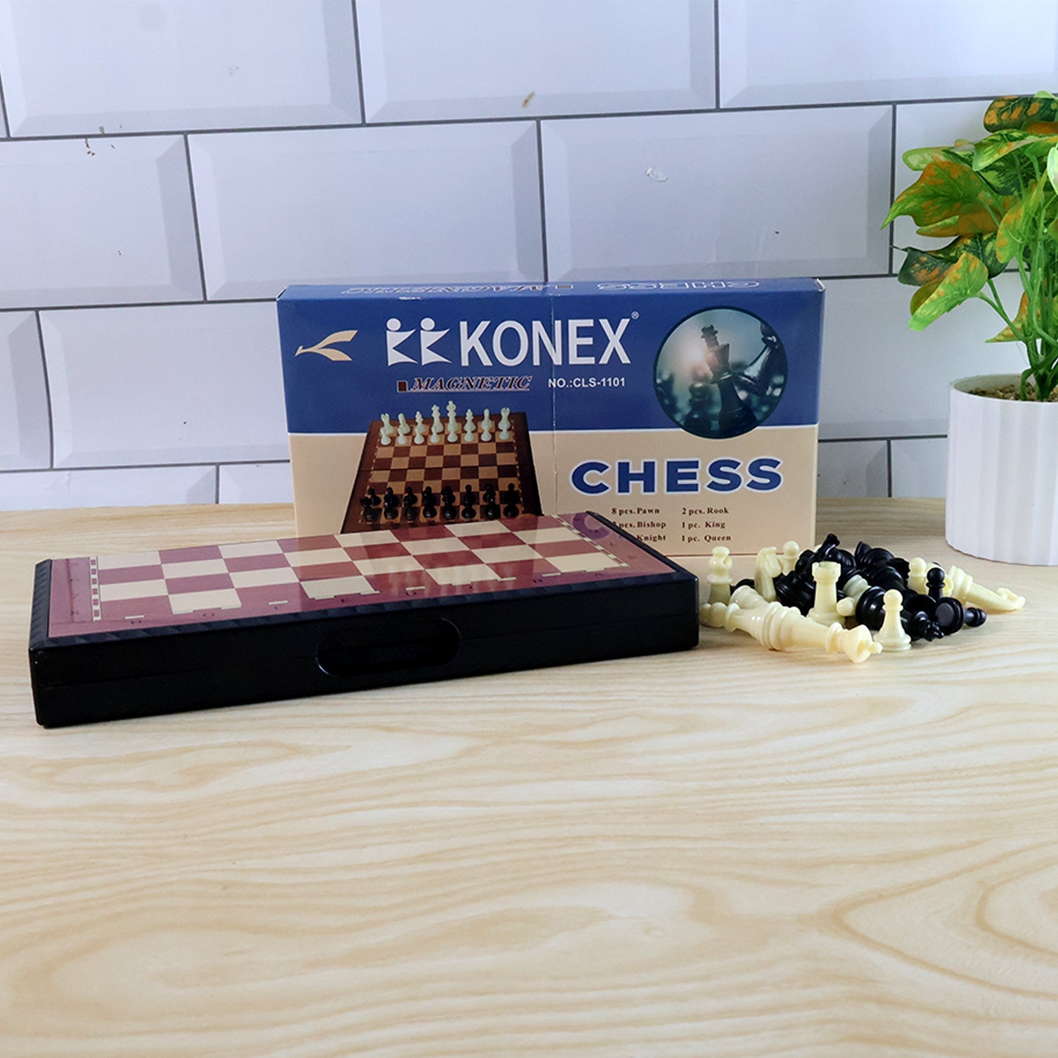 Foldable Magnetic Chess Board Game Set (24 X 24 Cm) - click & collect