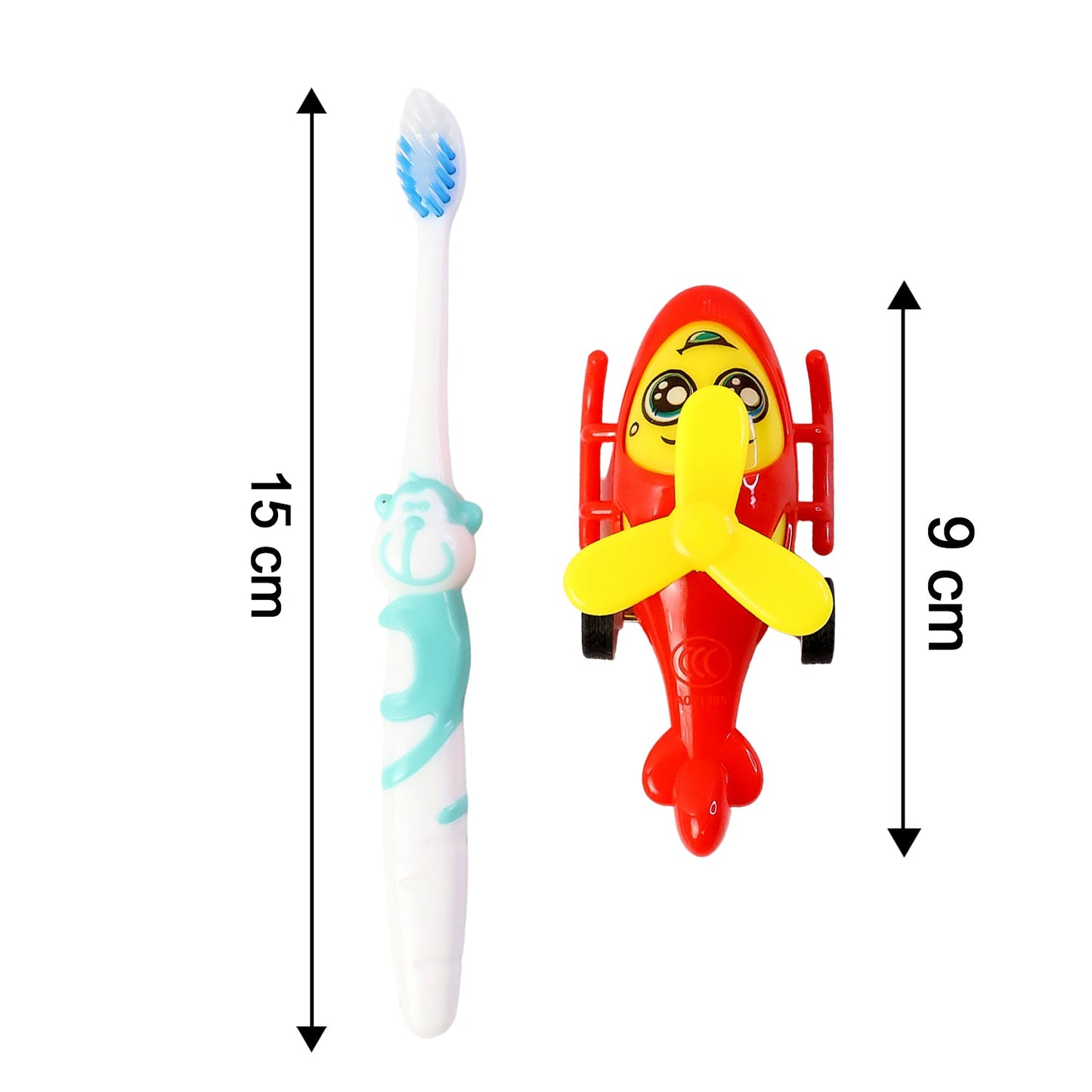 Kids Toothbrush And Helicopter Toy Set - click & collect