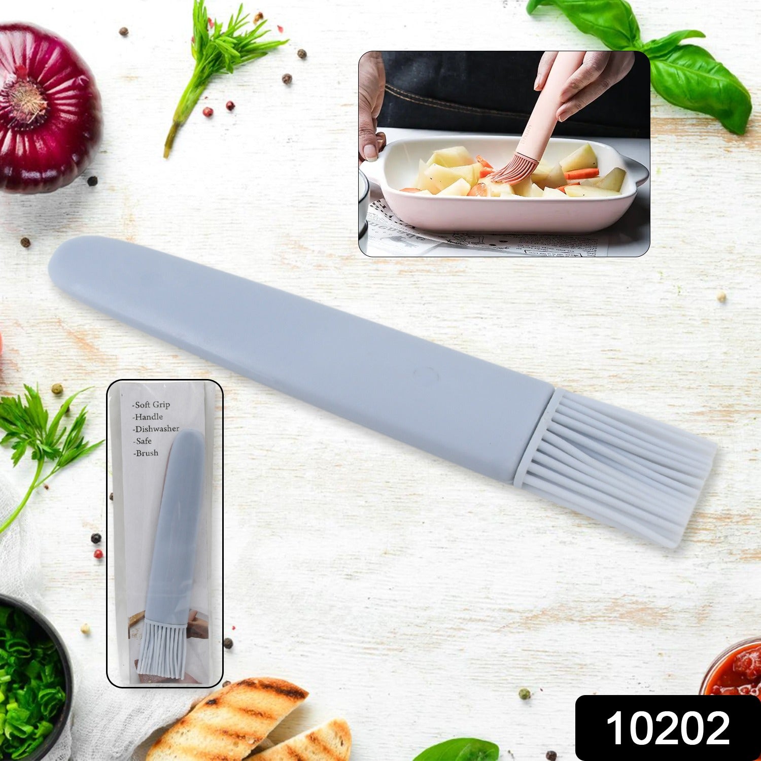 Pastry Brush Basting Brush Bbq Sauce Marinade Meat Silicone Oil Brush (1 Pc) - click & collect