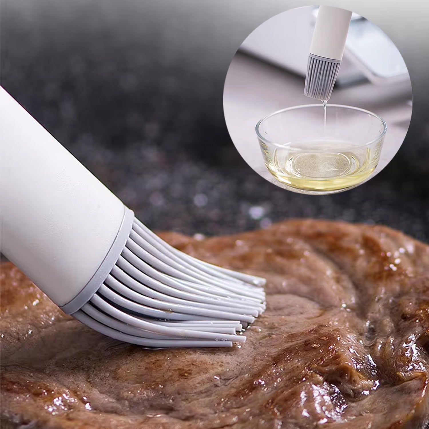 Pastry Brush Basting Brush Bbq Sauce Marinade Meat Silicone Oil Brush (1 Pc) - click & collect