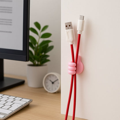 Pink Multifunctional Multi Functional Hand Shape Wall Clip Hanger Keys Cable Holder - click & collect