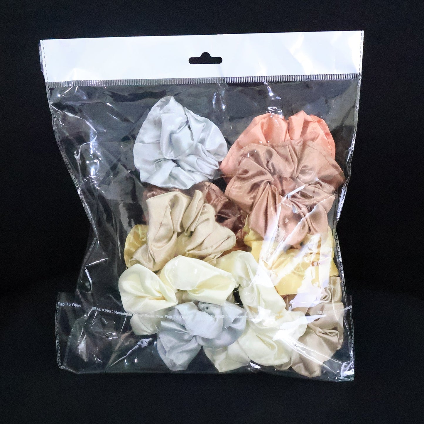 Premium Satin Hair Scrunchies Elastic Hair Ties For Women Girls (12 Pc) - click & collect