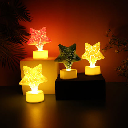 Star Shape Decorative Led Tealight Candles (4 Pc) - click & collect