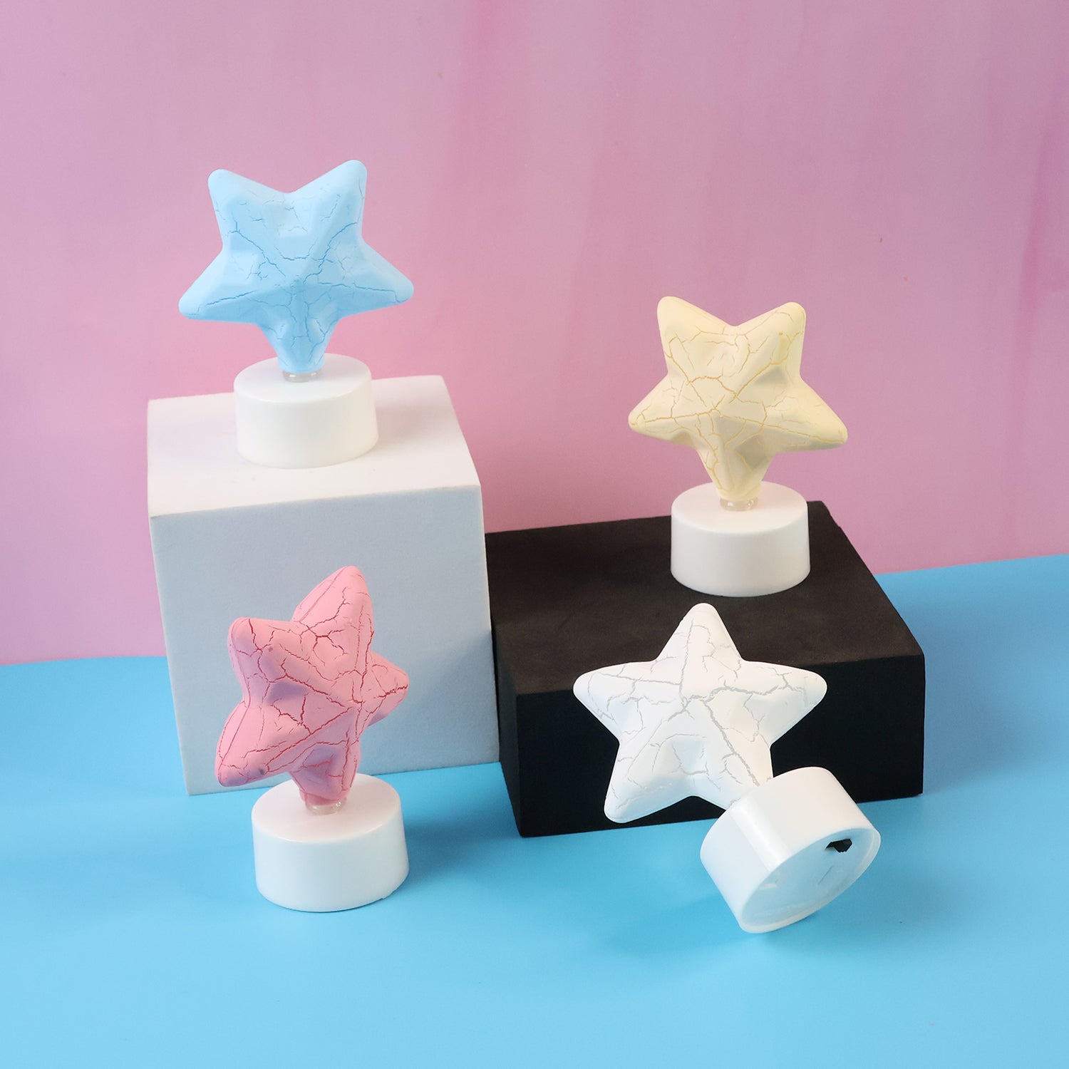 Star Shape Decorative Led Tealight Candles (4 Pc) - click & collect