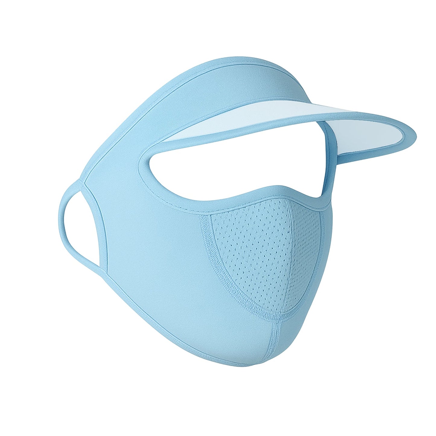 Womens Full Face Uv Protection Cap With Built - in Mask And Wide Brim Visor Breathable (1 Pc) - click & collect